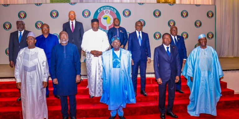 ECOWAS leaders at the extraordinary summit in Abuja, Nigeria. [PHOTO CREDIT] Twitter page of ECOWAS