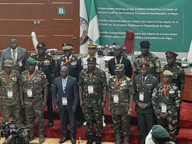 Niger: No To Military Intervention, Sanctions – Fight Against Imperialism, Coup; By Dimeji Macaulay File photo of ECOWAS defence chiefs' meeting in Abuja.