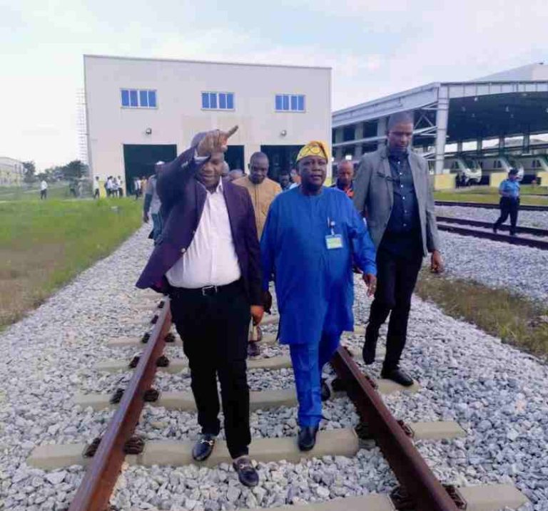 Abuja Light Rail: FCTA Assures Residents Of Adequate Security The Secretary, Transportation Secretariat, Federal Capital Territory Administration Ubokutom Nyah (left) during a tour of Abuja light rail stations and tracks in Abuja.