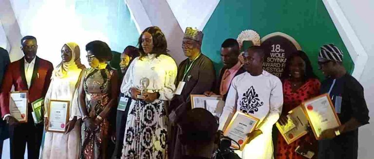 The awardees in a group photograph on Saturday at the Ladi Kwali Hall of the Abuja Continental Hotel, formerly Sheraton Hotel and Towers.