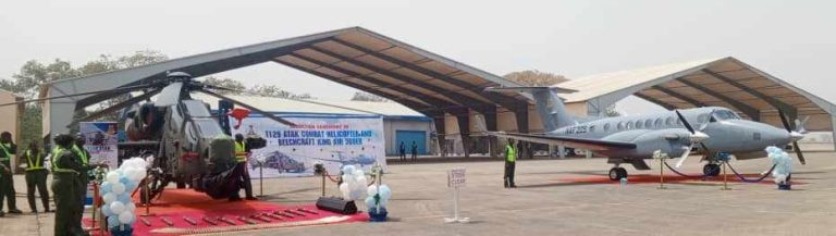 Insecurity: FG Inducts 2 Aircraft Into Nigeria Air Force’s Inventory The T129 ATAK helicopter, left, and the Beechcraft King Air 360 fighter jet commissioned inducted on Tuesday, February 6, 2026.