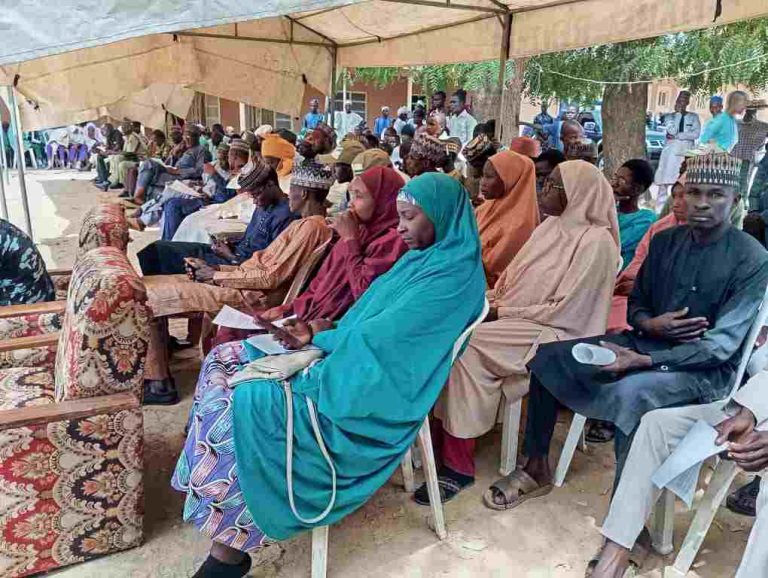 CITAD Launches, Hands Over Community Network Centre In Jama’are A cross section of residents of Jama'are during the launch.