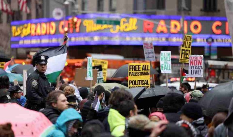 Protesters in Biden's fundraiser