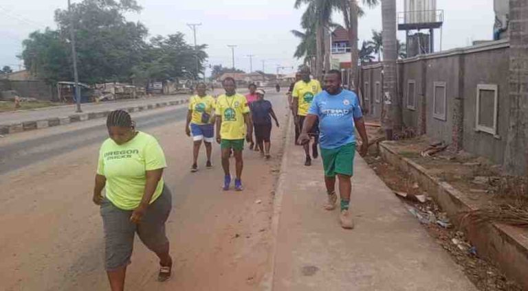 Walk For Good Executes Projects In IDP Camps, Orphanages Walk For Good members on the walk out in Makurdi on Monday