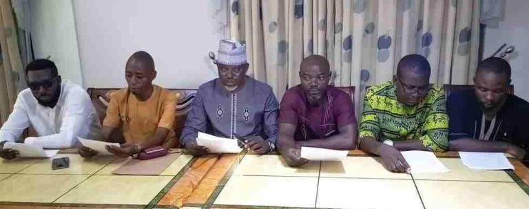 Members of the Gboko East Progressive Union during the press conference at Gboko on Tuesday