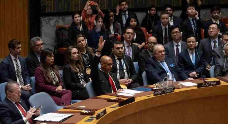 U.S. Veto On Palestine Does Not Match Role Of Responsible Power – Chinese Envoy United States Ambassador to the United Nations Robert Wood votes against a resolution during a Security Council meeting at United Nations headquarters, April 18, 2024. (AP Photo / Yuki Iwamura)