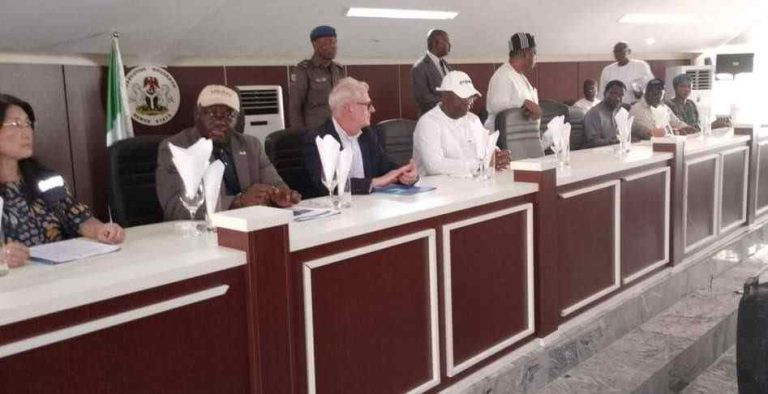 USAID, IOM and other partners during the inauguration.