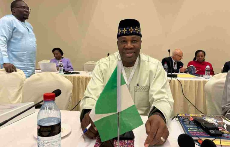 Amb. Ella at the APPO Executive Board meeting in Brazzaville, Republic of Congo, on Tuesday.