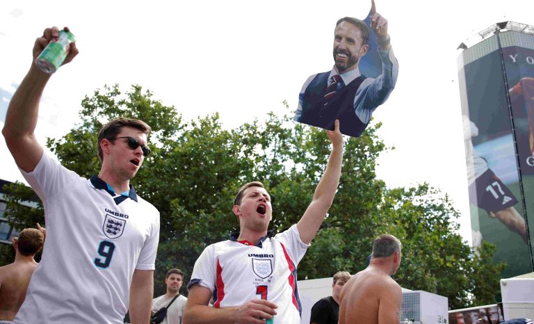 Fans gather ahead of the Final