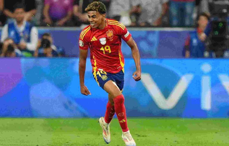 Spain Coach Lauds Lamine Yamal, 16, ‘Genius’ In Euro Record Evening Play Yamal celebrates goal against France