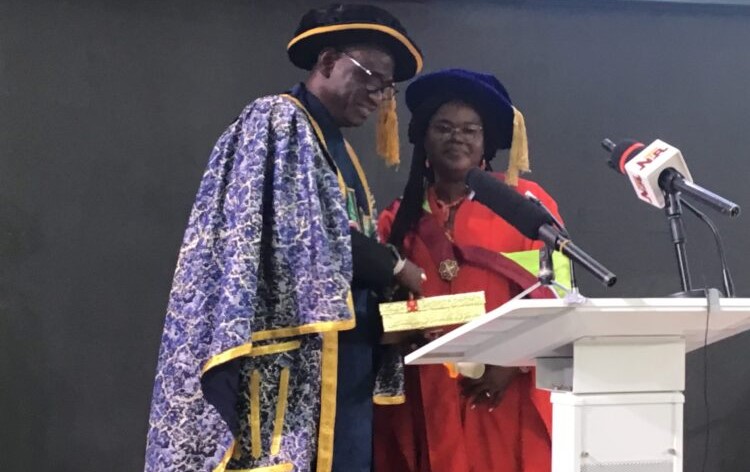 Don Urges FG To Review Nigeria’s Gender Policy Prof. Iyabode Nwabueze and Prof. Godwin Akper, during the 27th inaugural lecture of NOUN in Abuja