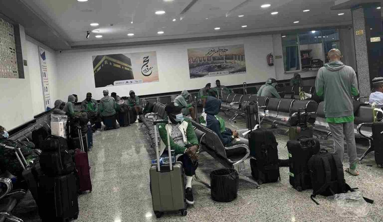 Super Eagles stranded at abandoned Libyan airport.