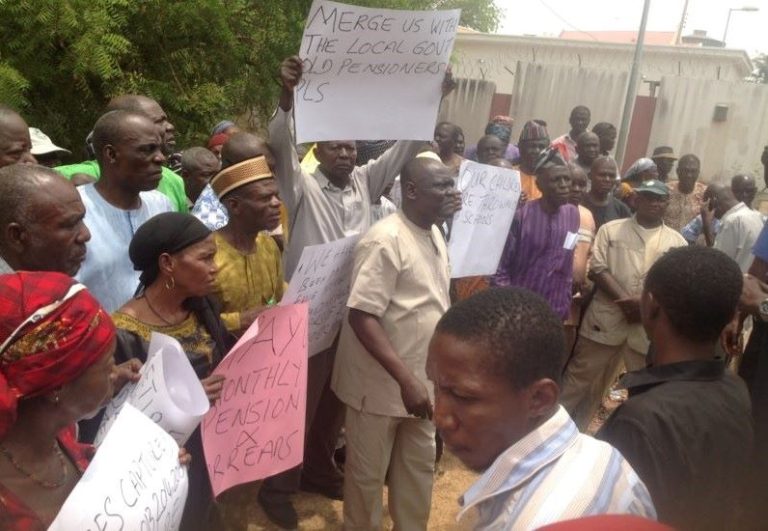 SPECIAL REPORT: Misery And Penury In Benue As Gov. Alia Fails To Keep Promise Of Paying Salary And Pension Arrears File photo of Benue Pensioners protesting non-payment of their benefits during the administration of Gover Ortom.