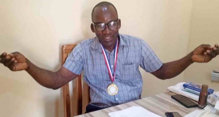 Rev. Fr. Oparaji, speaking after he received the award in his office on Monday.