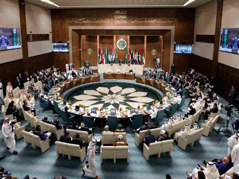 Arab League Rejects Attempts To Displace Palestinians From Their Land File photo of a meeting of the Arab League.