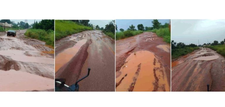 Portions of the Awajir-Gungul-Tse-Agberagba-Korinya dilapidated road.