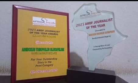National Record Report, Reporter Clinch 2025 AMDF Award, Journalist Of The Year
