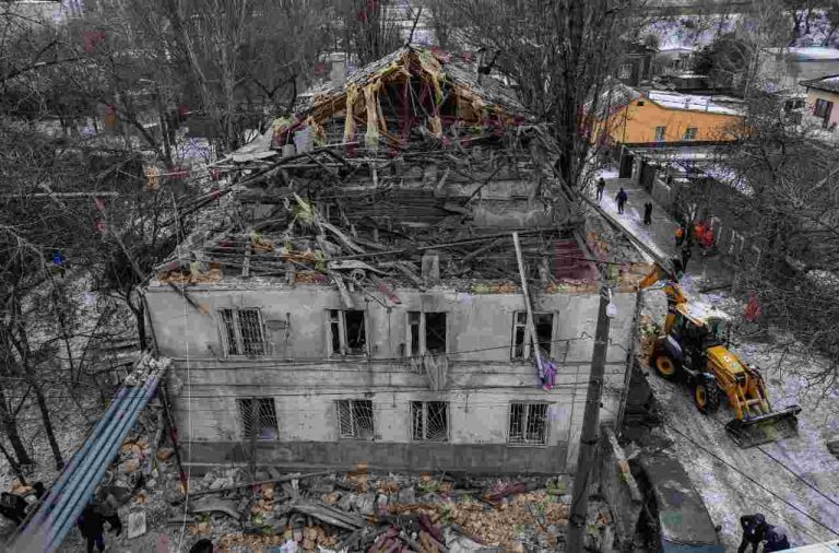 Deadly Russian Strikes Expose Ukraine’s Air Defence, Shelter Shortfalls A damaged residential building struck by a Russian attack in Odesa, Ukraine. Credit: AFP