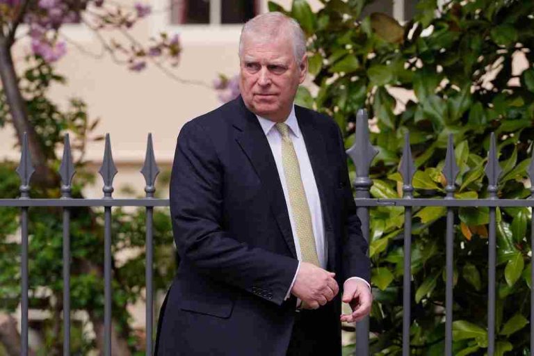The former Prince Andrew at St. George's Chapel, Windsor Castle, in Windsor, Britain, April 20, 2025.