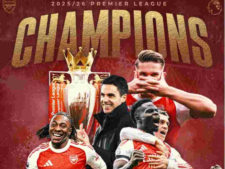 Arsenal Are EPL Champions As Man City slip