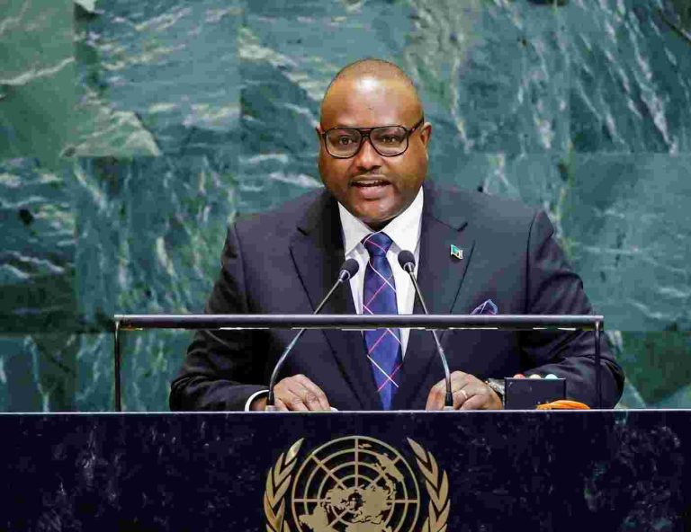 Zambia’s Foreign Minister Mulambo Hamakuni Haimbe addresses the 80th United Nations General Assembly at UN headquarters in New York City, U.S., September 29, 2025. REUTERS/Eduardo Munoz/File Photo