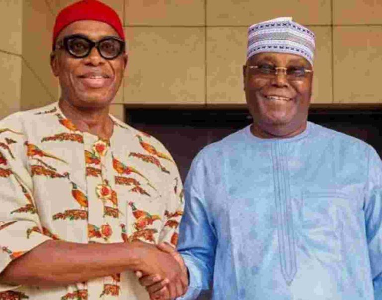 Political Irony As ADC Unveils Amaechi As Atiku’s Running Mate But Deregistered By Court Atiku, right, and Amaechi.