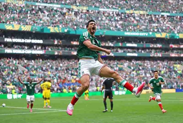 Mexico Launch World Cup In Style With Commanding Win Over South Africa In Fiery Opener Mexico's Raúl Jiménez celebrate the second goal.
