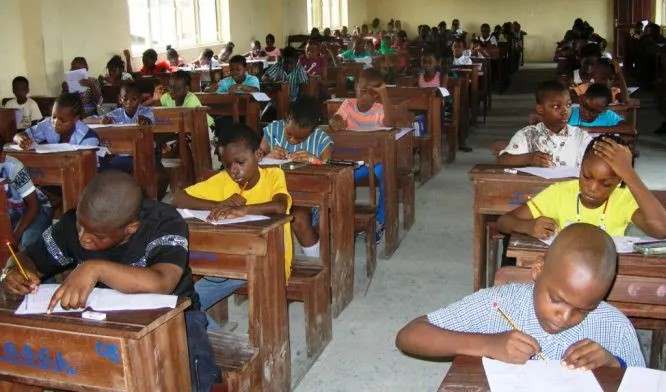 58,187 Candidates Sit 2026 NECO Common Entrance Exam Nationwide File phot of pupils writing the National Common Entrance examination. Credit: NAN