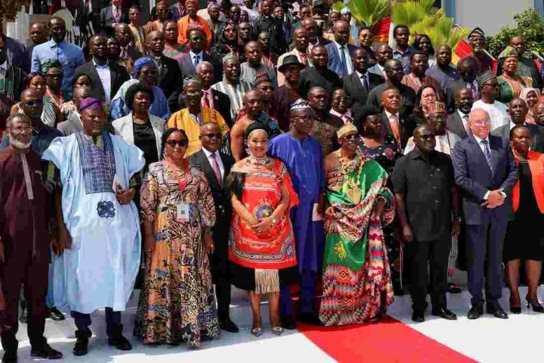 Participants pose for a group photo during the 4th African Inter-Parliamentary Conference on Family Values and Sovereignty