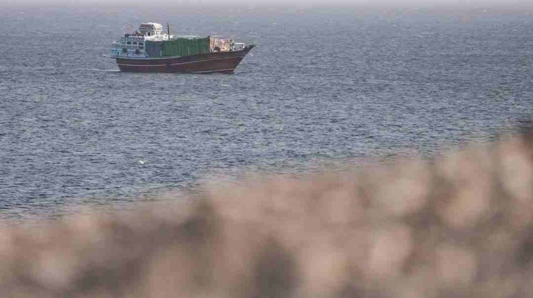 Iran Warns Strait Of Hormuz Is A ‘Red Line’ And Will Resist Until The End A vessel in the Strait of Hormuz, as seen from Musandam,Oman, July 16, 2026. REUTERS/Stringer