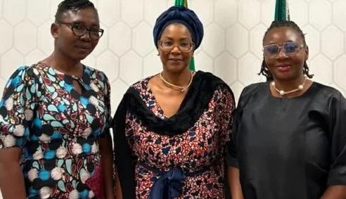 Lawmaker Backs Legislative Bill On Femicide R-L: Representatives of Founder of DOHS Cares Foundation with Hon. Tolulope Akande-Sadipe MHR, Chairperson, House Committee on Humanitarian Services, and GTU Coordinator, during a meeting on the Femicide Prevention Bill at the National Assembly.