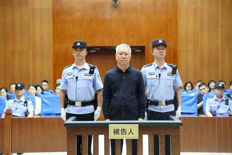 China Evergrande Founder Sentenced To Life In Prison Hui Ka Yan, the founder of China's Evergrande Group stands in court