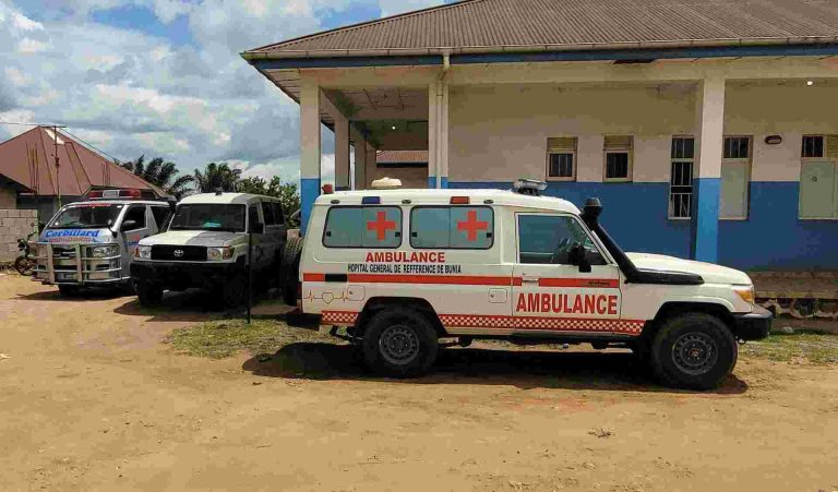 Africa CDC Says Over $700m In Ebola Response Funds Unaccounted For In Congo Ambulances parked at Bunia General Referral Hospital