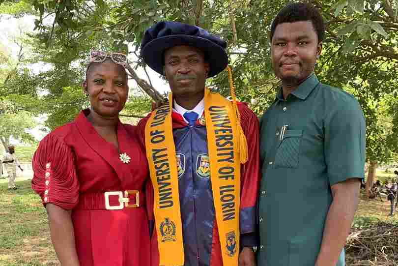 Dr Owoicho, wife and a friend of the family.