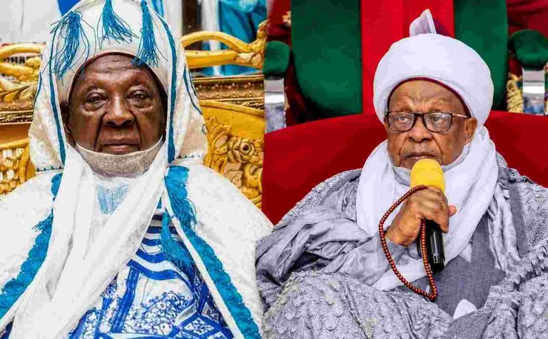 Two Katsina Emirs: One Told Truth To Power, The Other Sold Truth For Power; By Abba Dukawa Emir of Daura, Alhaji Umar Faruq dan Umar, left and Emir of Katsina, Alhaji Abdulmumini Kabir Usman, right.